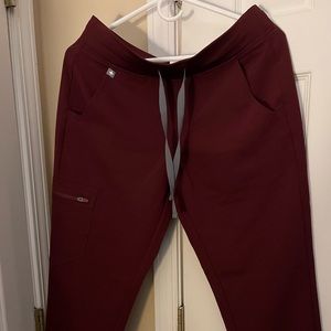 FIGS Burgundy Zamora Jogger Size XS